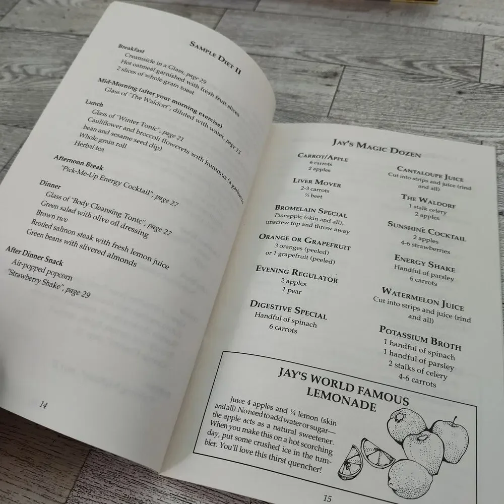 Juiceman Fresh juice Recipes and menu Planner‎ Cookbook Booklet Vintage 1992